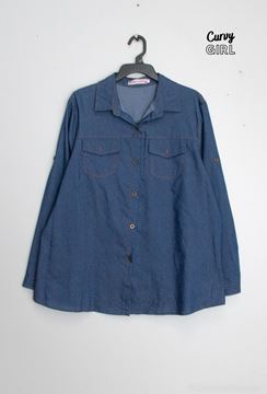 Picture of CURVY GIRL FLUID DENIM SHIRT